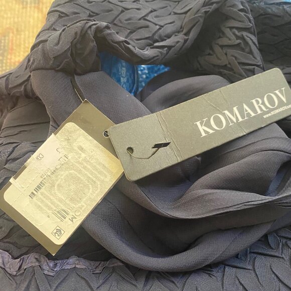 NWT Komarov Tiered Charmeuse & Chiffon Dress & Jacket - Picture 9 of 14